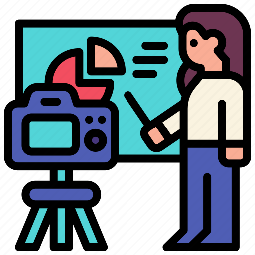 Recording, teacher, online, course, video icon - Download on Iconfinder