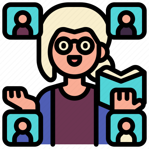 Teaching, meeting, conference, online, education icon - Download on Iconfinder