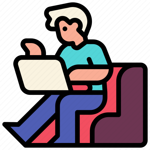 Working, online, studying, education, laptop icon - Download on Iconfinder