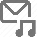 audio, mail, material, message, music, outline, song