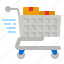 cart, shopping, center, market, trolley 