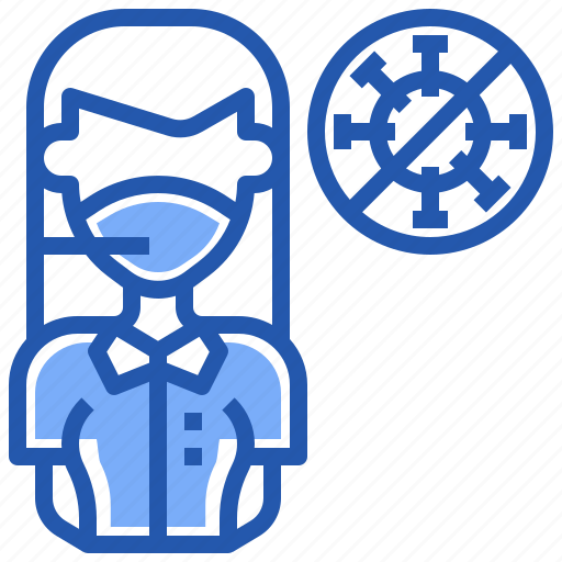 Call, center, profession, virus, mask, people, protection icon - Download on Iconfinder