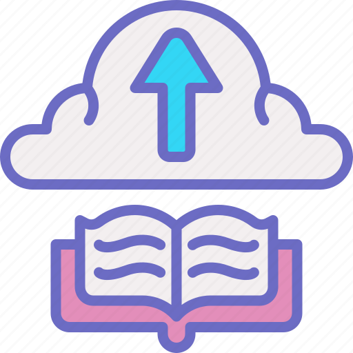 Book, cloud, upload, computing, education icon - Download on Iconfinder
