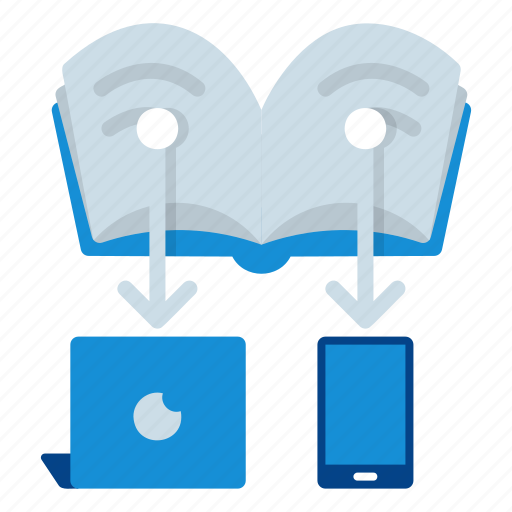 Download, resource, arrow, ebook, online, book icon - Download on Iconfinder