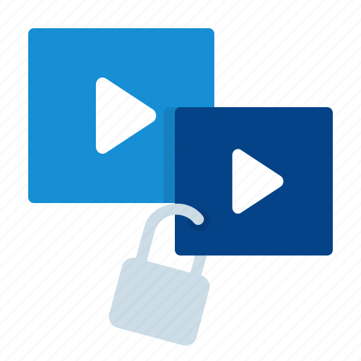 Lock, video, security, secure, protection, multimedia, movie icon - Download on Iconfinder