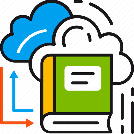 Cloud, library, book, learning, online, reading, server icon - Download on Iconfinder