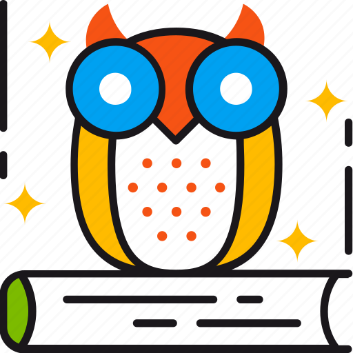 Owl, smart, book, education, knowledge, study, wise icon - Download on Iconfinder