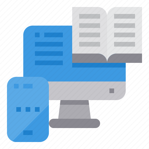 Book, computer, elearning, lesson, smartphone icon - Download on Iconfinder