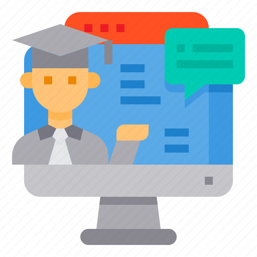 Computer, elearning, graduate, online, student icon - Download on Iconfinder