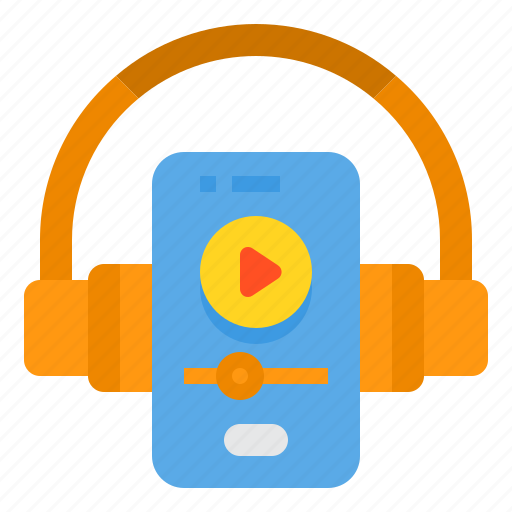 Headphone, lesson, online, player, smartphone, video icon - Download on Iconfinder