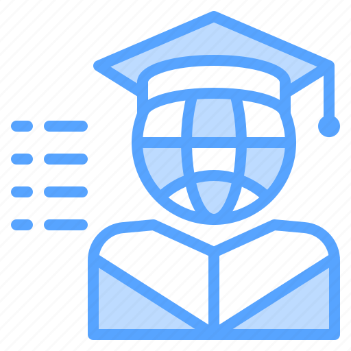 Education, global, graduation, learning, man, online icon - Download on Iconfinder