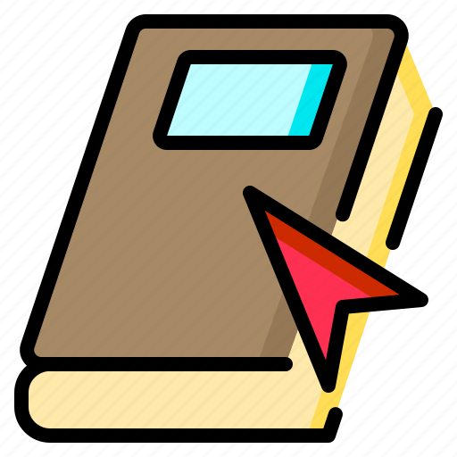 Arrow, book, cursor, direct, learing, online icon - Download on Iconfinder