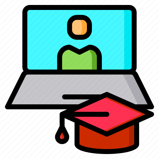 Education, graduation, labtop, online, study icon - Download on Iconfinder
