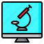 computer, microscope, observation, online, school, education 