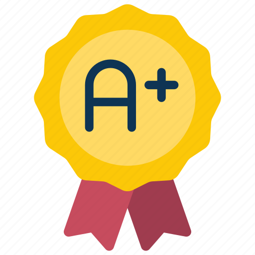 A, grade, ribbon, elearning, congratulations, passed icon - Download on Iconfinder
