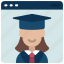 online, female, student, elearning, person, avatar 