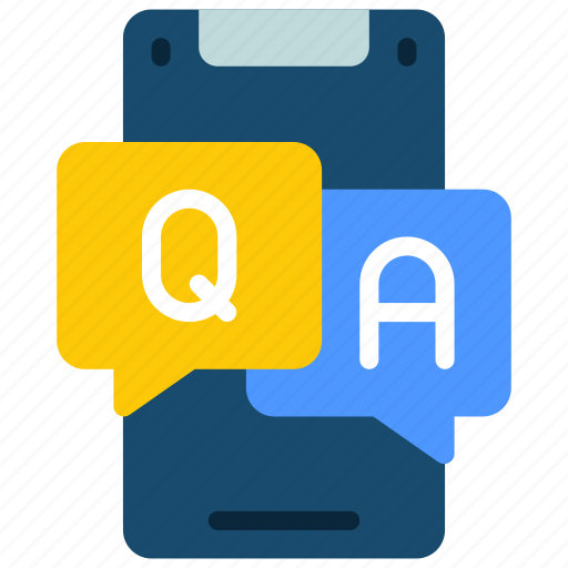 Q, and, a, mobile, elearning, questions, answers icon - Download on Iconfinder