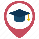 remote, education, elearning, location, pin