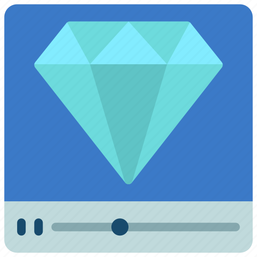 Valuable, video, elearning, value, diamond icon - Download on Iconfinder