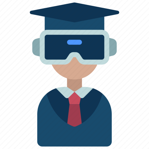 Virtual, reality, student, elearning, vr, educate icon - Download on Iconfinder