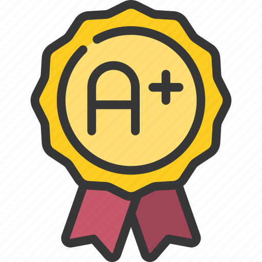 A, grade, ribbon, elearning, congratulations, passed icon - Download on Iconfinder