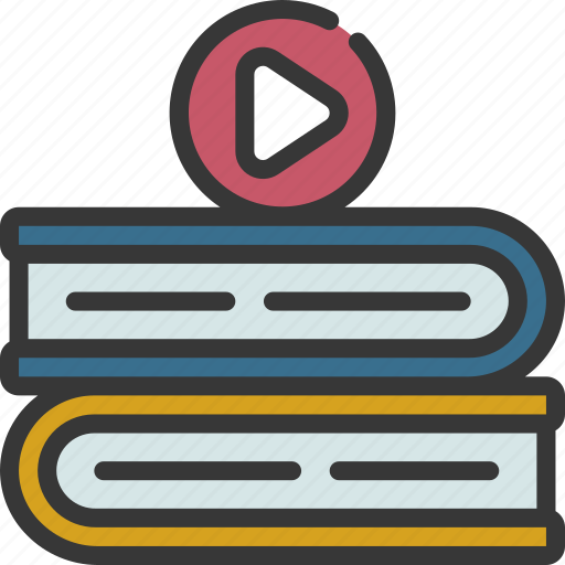 Book, stack, video, elearning, knowledge, research icon - Download on Iconfinder