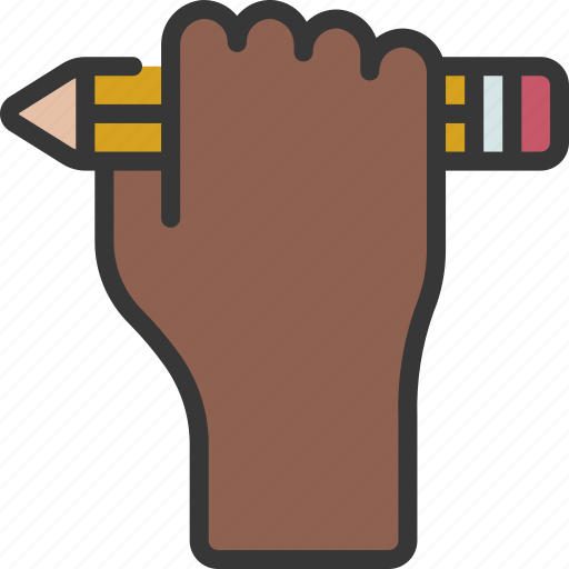 Hand, holding, pencil, elearning, writing, writer icon - Download on Iconfinder