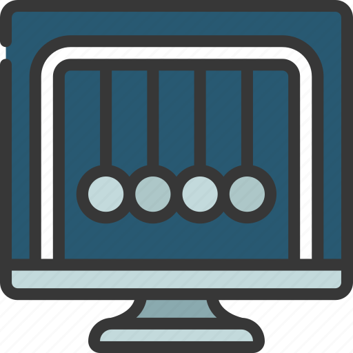 Newtons, cradle, computer, elearning, science, physics icon - Download on Iconfinder