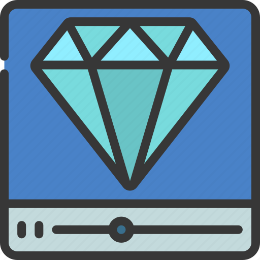 Valuable, video, elearning, value, diamond icon - Download on Iconfinder