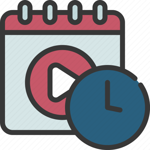 Video, schedule, elearning, calendar, date icon - Download on Iconfinder