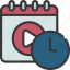 video, schedule, elearning, calendar, date 