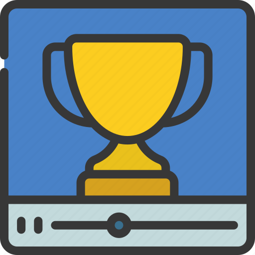 Video, trophy, elearning, success, completion icon - Download on Iconfinder