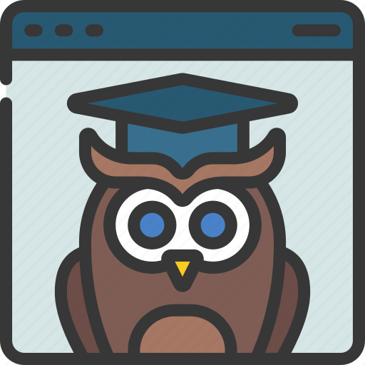 Wise, owl, online, elearning, wisdom, school icon - Download on Iconfinder