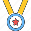 achievement, award, badge, medal, rank, reward, success 