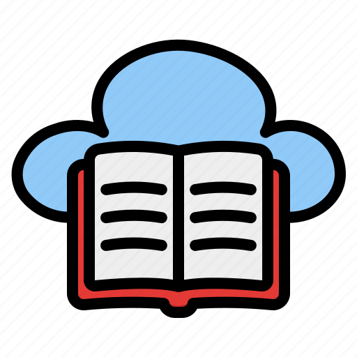 Cloud, library, storage, database, book, learning, education icon - Download on Iconfinder