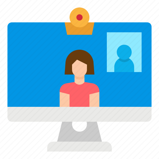 Call, laptop, monitor, video, webcam icon - Download on Iconfinder