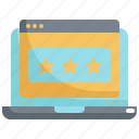 browser, feedback, laptop, rating, review, star