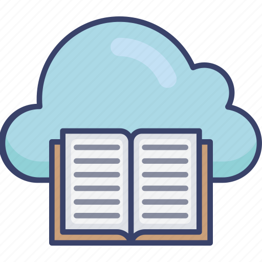 Book, cloud, ebook, education, school, storage icon - Download on Iconfinder
