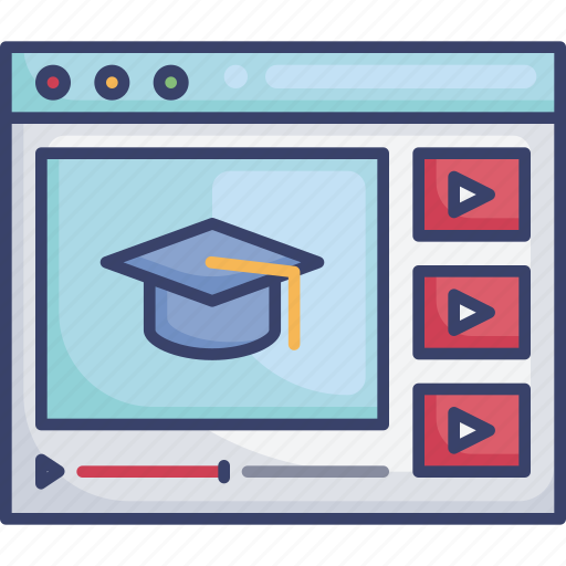 Browser, education, lecture, media, school, video, website icon - Download on Iconfinder