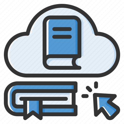 Online library, elearning, cloud library, digital library, cloud book, online book, e-book icon - Download on Iconfinder