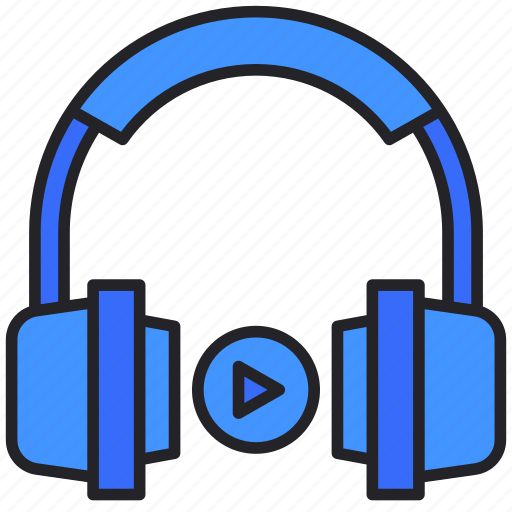 Audio, headphone, learning, music, play icon - Download on Iconfinder