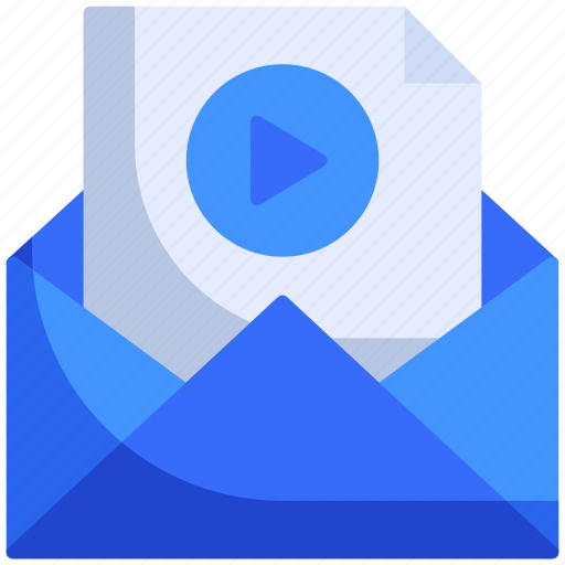 Email, learning, multimedia, play, video icon - Download on Iconfinder