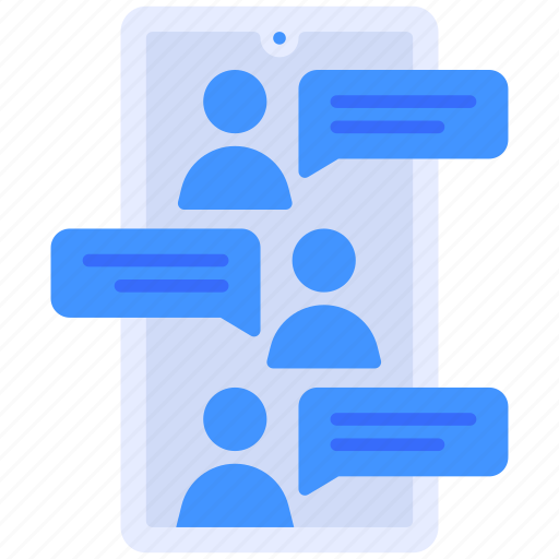 Bubbles, chat, group, mobile, smartphone icon - Download on Iconfinder