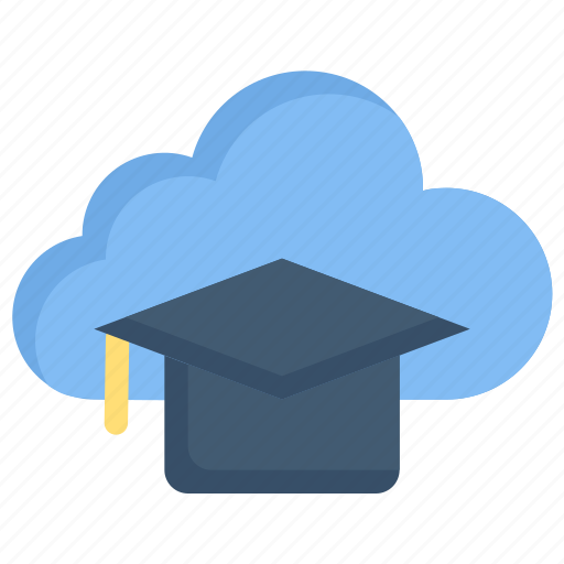 Cloud mortarboard, database, e-learning, education, learning, online, study icon - Download on Iconfinder