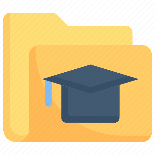 E-learning, education, file, folder mortarboard, learning, online, study icon - Download on Iconfinder