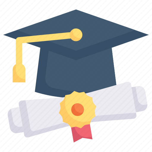E-learning, education, graduation, learning, mortarboard and diploma roll certificate, online, study icon - Download on Iconfinder