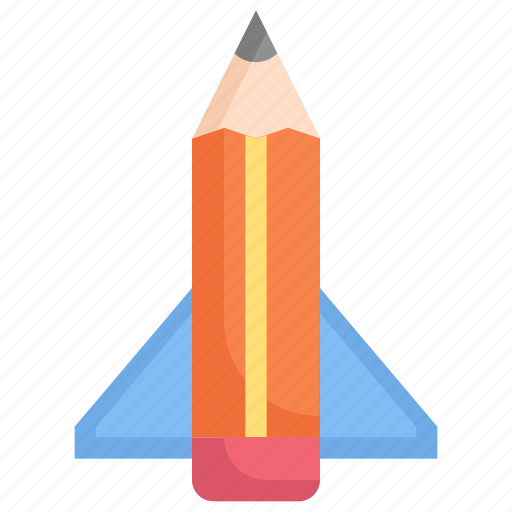 E-learning, education, learning, online, pencil rocket, start, study icon - Download on Iconfinder