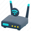 router, electronics, modem, internet, wifi, connectivity, wireless, 3d