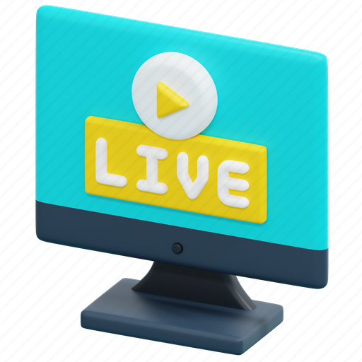 Streaming, live, broadcast, computer, education, video, play icon - Download on Iconfinder