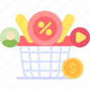 basket, ecommerce, online, shopping, money